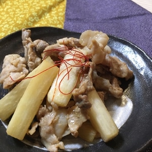 ごはんがススム♪豚肉と長芋の甘酢炒め